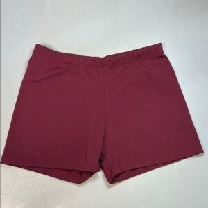 Body Wrappers Burgundy Mid-Rise Booty Shorts S NWOT